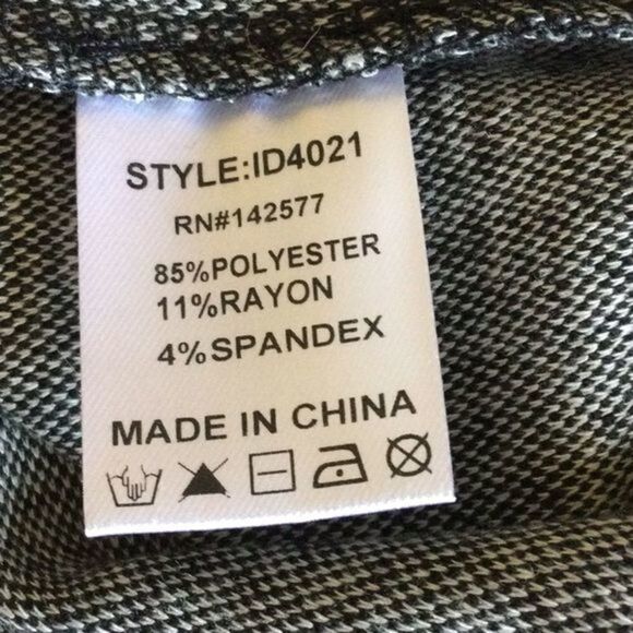 IRIS Black and White Body Con Houndstooth Plaid Short Sleeve Dress Size S NWT - Picture 10 of 12